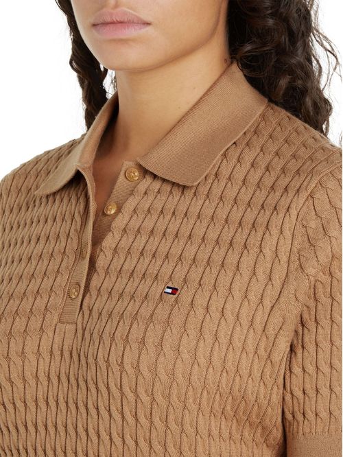 SWEATER CO CABLE FINE GG POLO SWEATER TH