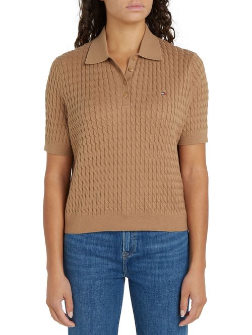 SWEATER CO CABLE FINE GG POLO SWEATER TH