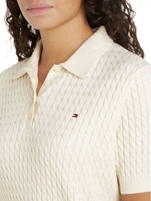 SWEATER CO CABLE FINE GG POLO SWEATER TH