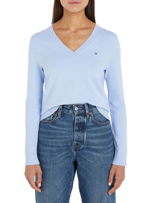 SWEATER CO JERSEY STITCH V-NK SWEATER