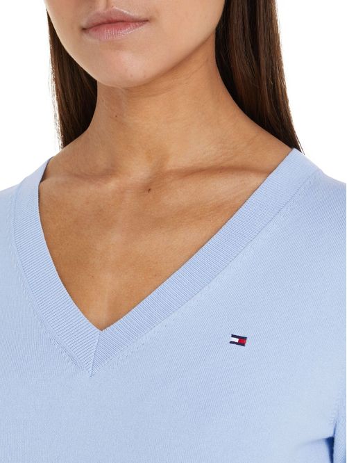 SWEATER CO JERSEY STITCH V-NK SWEATER TH