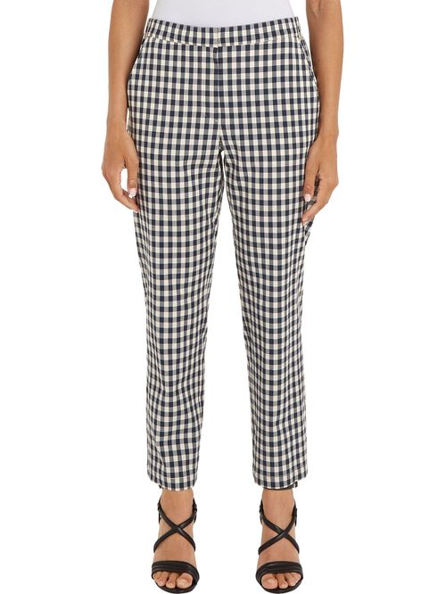 PANTALON GINGHAM SLIM STRAIGHT PANT