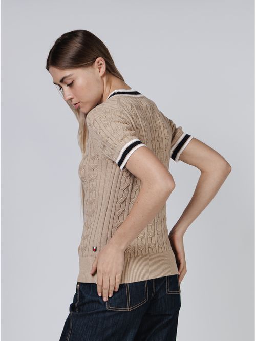 SWEATER XO S/S CBL SWTR