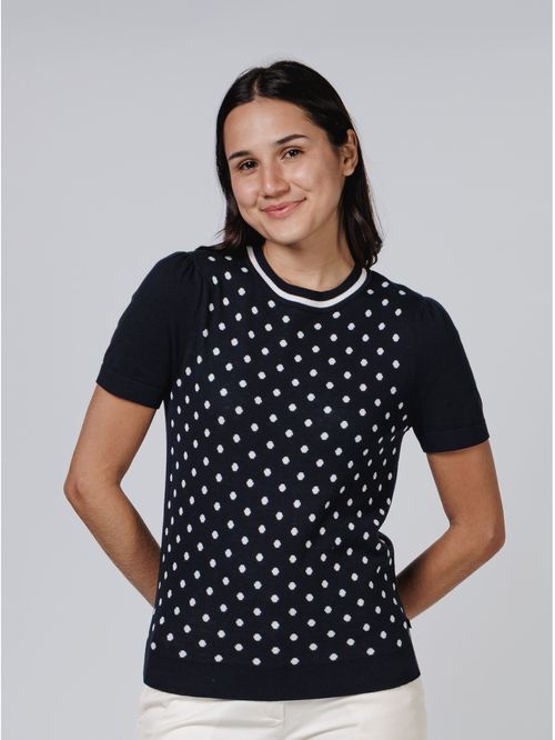 SWEATER DOT PUFSLV S/S SWTR