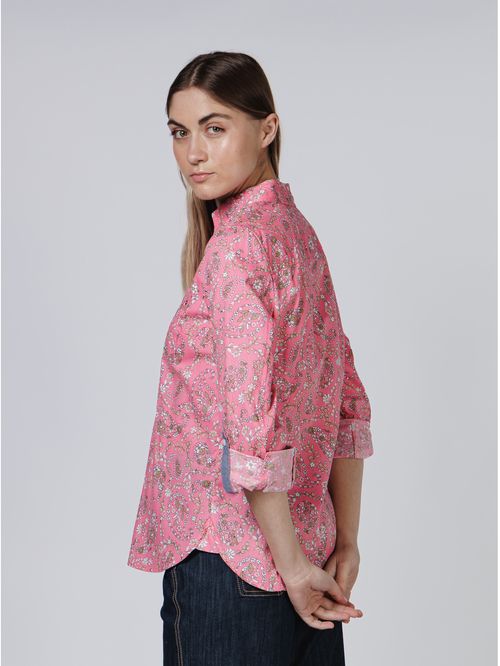 BLUSA PAISLEY ROLL TAB