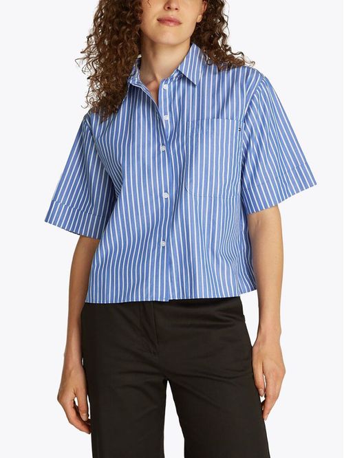 BLUSA POPLIN BOXY SHORT S/S SHIRT