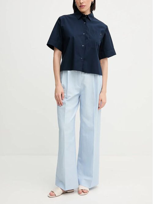 BLUSA POPLIN BOXY SHORT S/S SHIRT