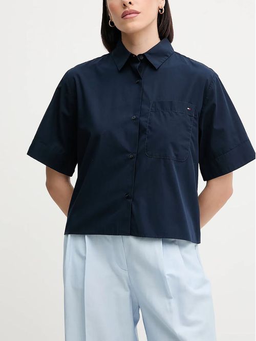 BLUSA POPLIN BOXY SHORT S/S SHIRT