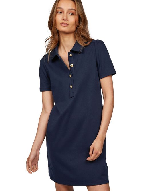 VESTIDO PUNTO SL GOLD BUTTON POLO DRES