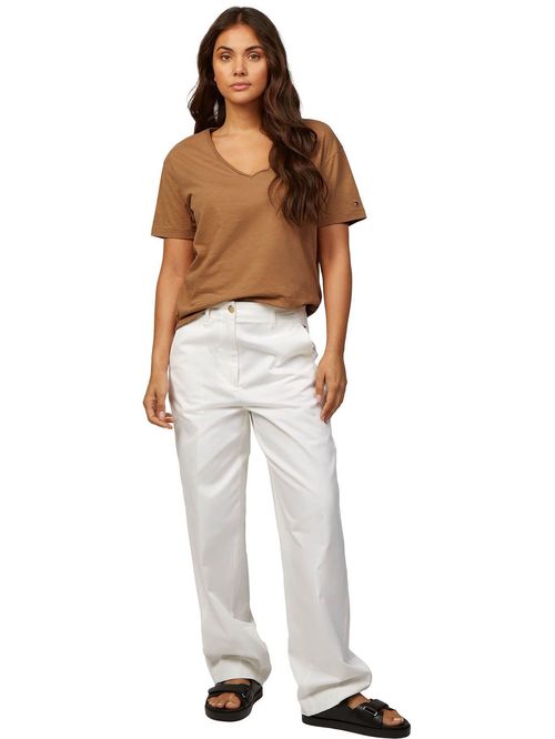 CAMISETA SLUB CROP V-NK SS