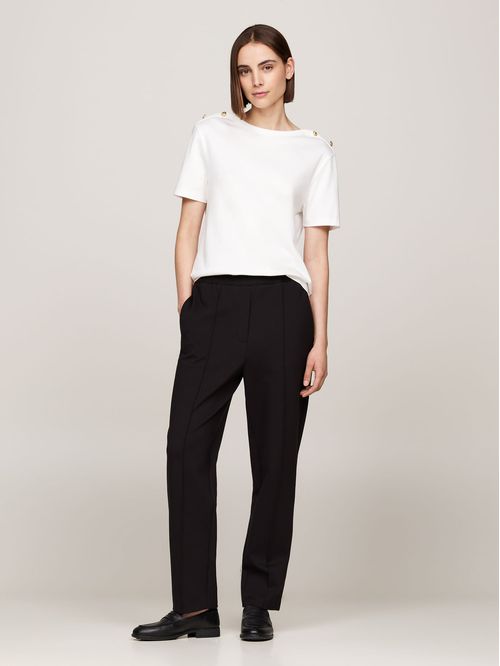 CAMISETA REG STRIPE GOLD BTN C-NK SS