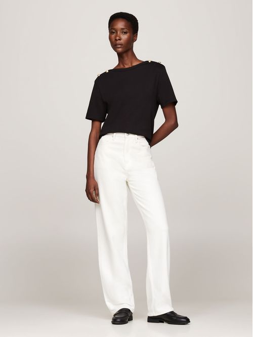 CAMISETA REG STRIPE GOLD BTN C-NK SS