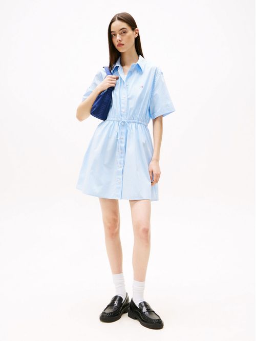 VESTIDO TJW MINI STRIPE SHIRT DRESS