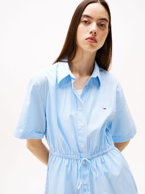 VESTIDO TJW MINI STRIPE SHIRT DRESS