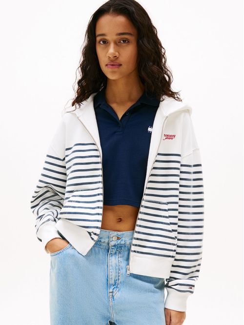 SWEATSHIRT TJW BXY SCRIPT LOGO ZIP THRU