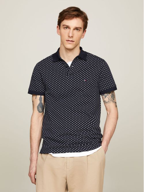 POLO M/C MICRO PRINT SLIM POLO