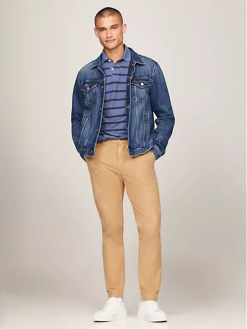 POLO M/C REG FIT REFINED STRIPE POLO