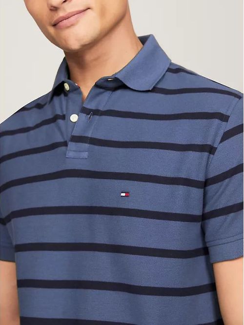 POLO M/C REG FIT REFINED STRIPE POLO