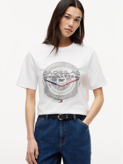 CAMISETA TH X CF1 CAR GRAPHIC WHITE TEE