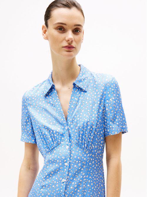 VESTIDO FLUID VISCOSE S/S SHIRT DRESS