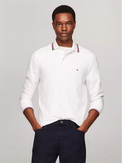 POLO M RWB TIPPED LS POLO TH