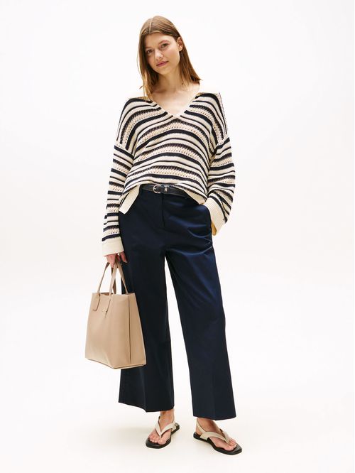 Bolso satchel con monograma TH