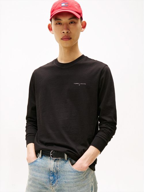 CAMISETA TJM SLIM CHEST LINEAR LS TEE E