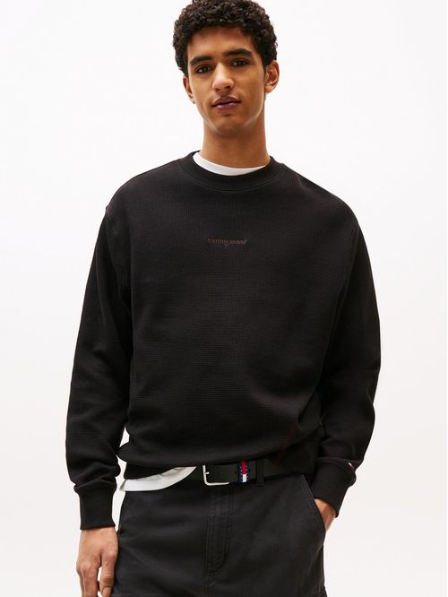 SWEATSHIRT TJM RLX WAFFLE SCRIPT CREW