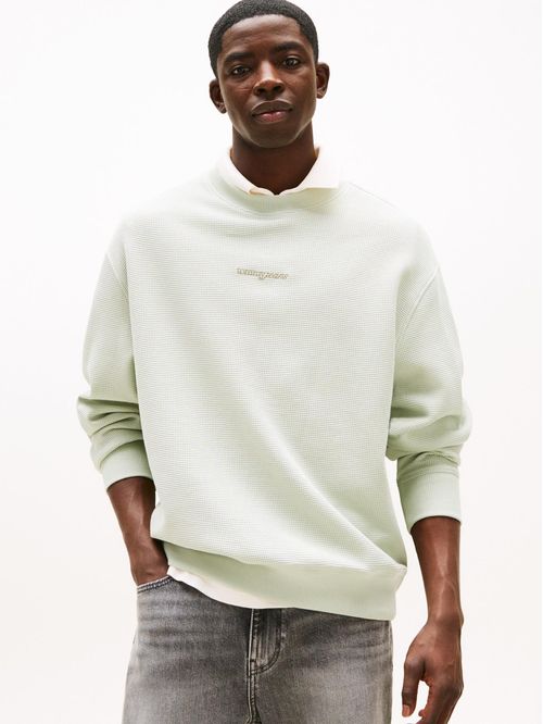 SWEATSHIRT TJM RLX WAFFLE SCRIPT CREW