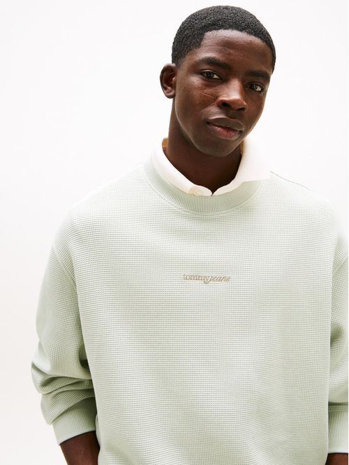 SWEATSHIRT TJM RLX WAFFLE SCRIPT CREW