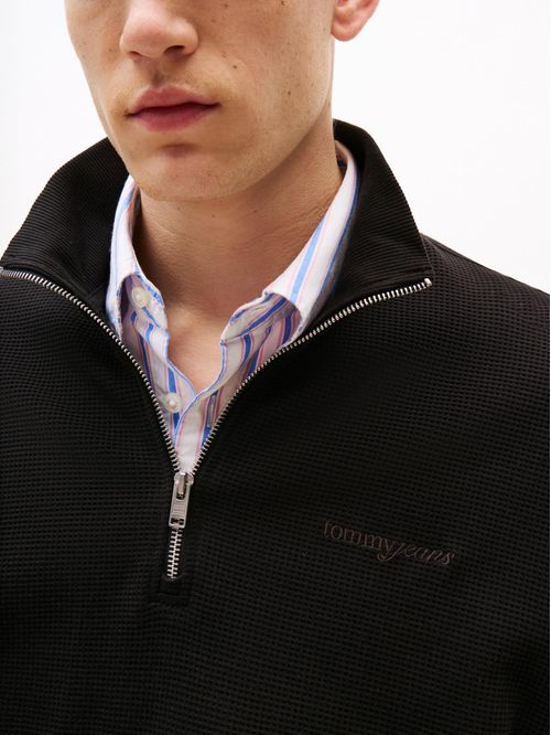 SWEATSHIRT TJM RLX WAFFLE SCRIPT QRTR ZIP