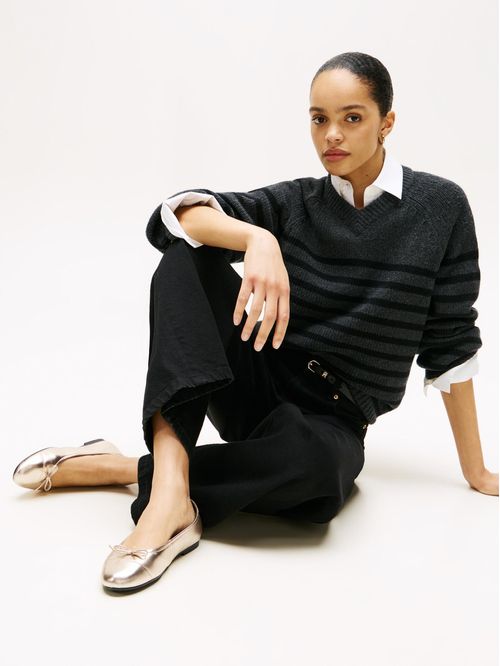 ZAPATOS METALLIC TOE-CAP LTHR BALLERIN