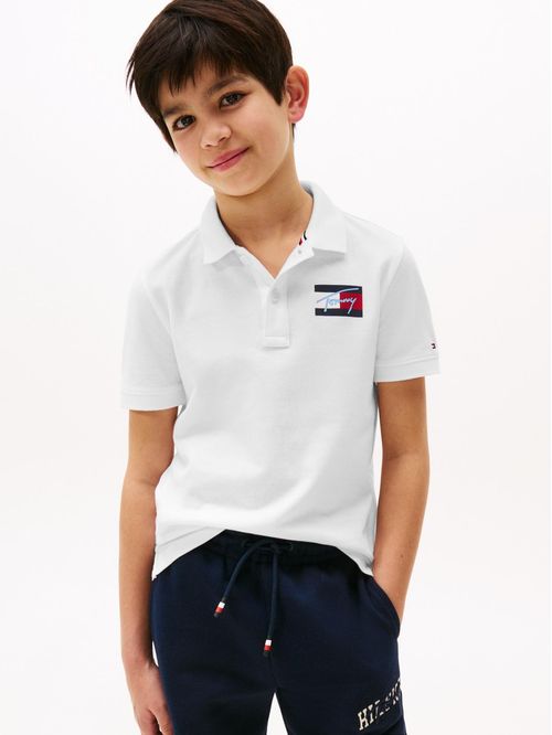 POLO TOMMY SCRIPT FLAG POLO SS NIÑO TH