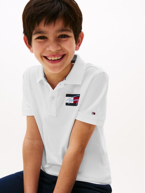 POLO TOMMY SCRIPT FLAG POLO SS NIÑO TH