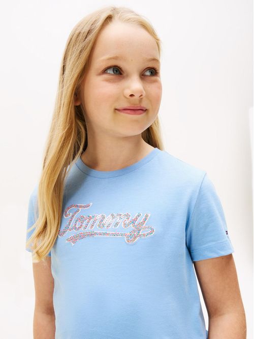 CAMISETA TOMMY SCRIPT SEQUINS TEE SS NIÑA TH