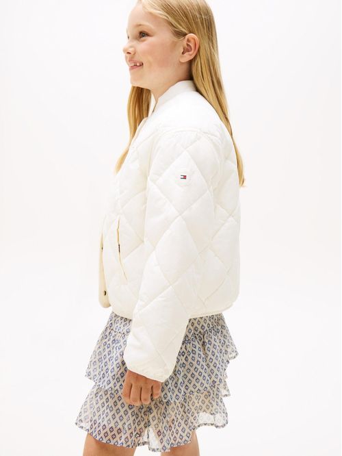 Chaqueta acolchada amplia con logo bordado