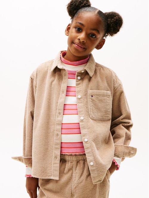 Sobrecamisa de pana con parche del logo NIÑA TH