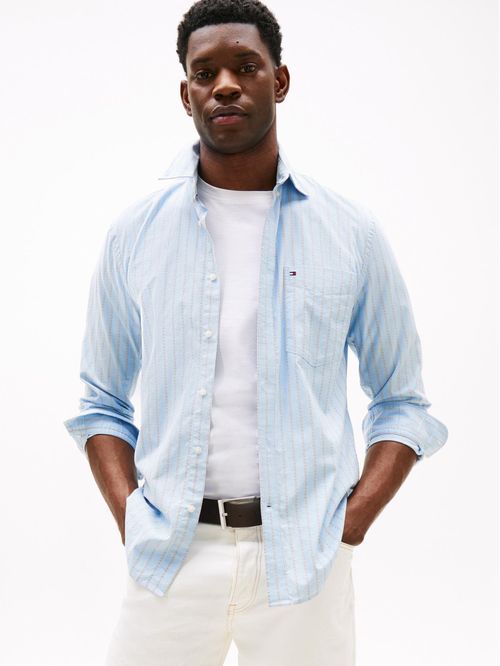 CAMISA LT OXFORD LINED STRIPE RF SHIR TH