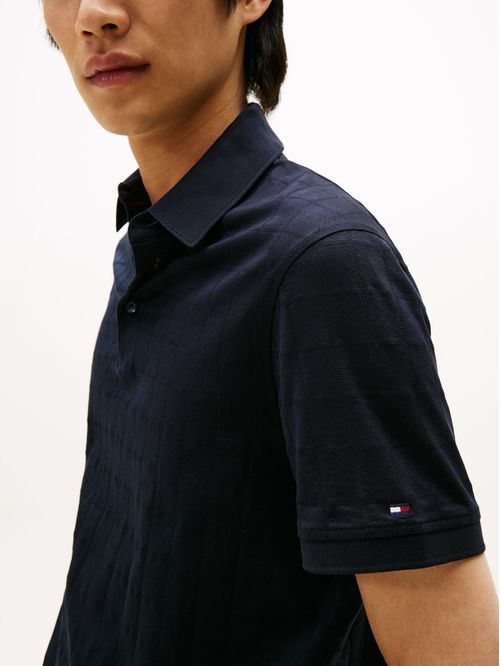 POLO DC WINDOWPANE TEXTURED POLO TH