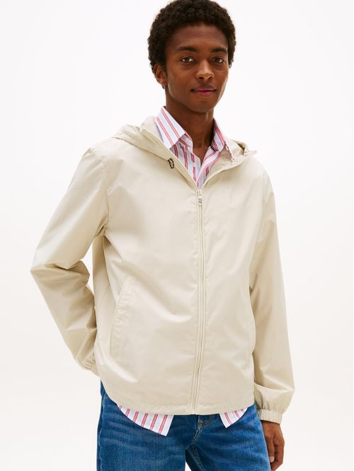 Chaqueta con capucha con logo engomado TH