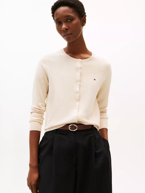 Cárdigan con logo bordado