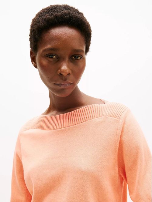 SWEATER W FALLON BOAT NECK SOLID