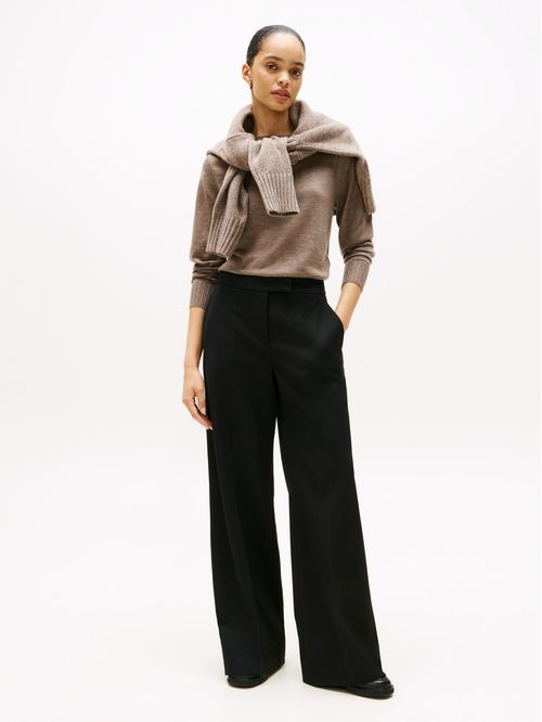 SWEATER MERINO OPEN-NK LS SWEATER TH