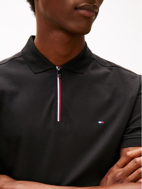 POLO LIQUID COTTON RWB ZIP REG POLO TH