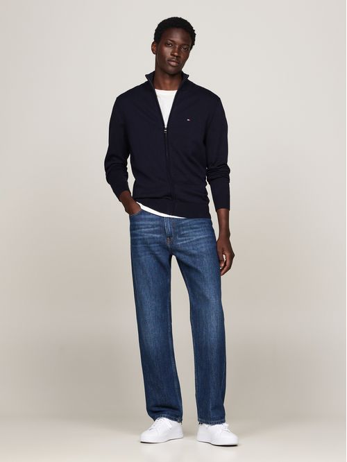 SWEATER  ESSENTIAL COTTON ZIP THRU TH