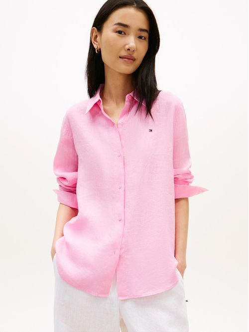 BLUSA ESS LINEN RELAXED LS SHIRT TH