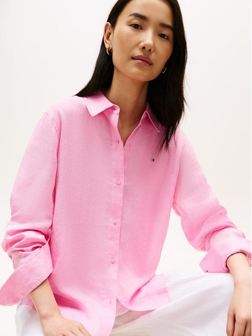 BLUSA ESS LINEN RELAXED LS SHIRT TH